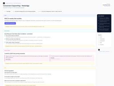 Conversion-focused landing page copy for your business