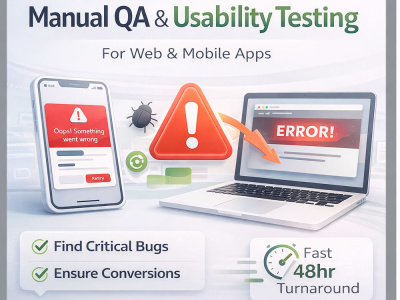 Manual QA & Usability Testing | Web & Mobile Apps | Bug Reports + UX
