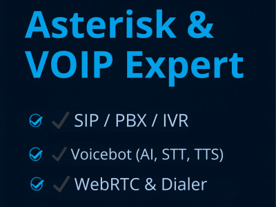 An Asterisk VoIP system, SIP setup, or AI voicebot solution