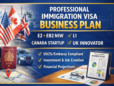 An E2, L1, EB5 Visa Business Plan for Immigration Approval