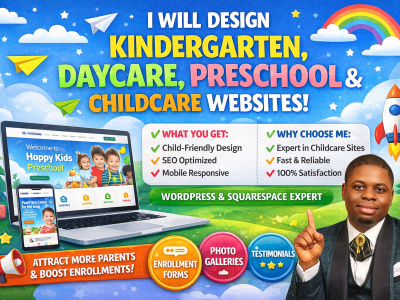 Kindergarten, daycare, education, childcare, preschool WordPress website