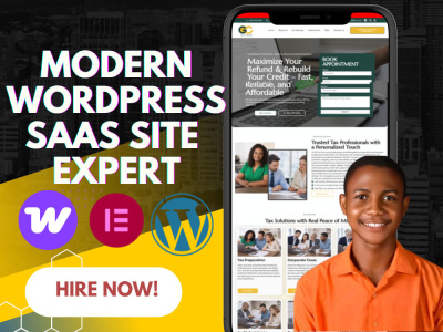 Modern WordPress Website for Startups and SaaS | UI/UX Design