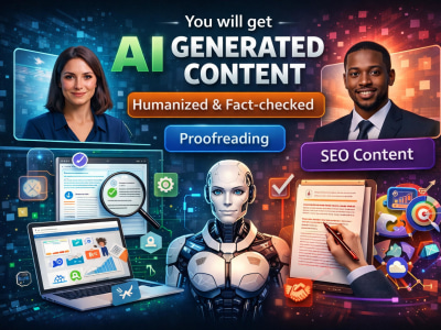AI Generated Content Humanized Proofreading SEO Content Fact Checked