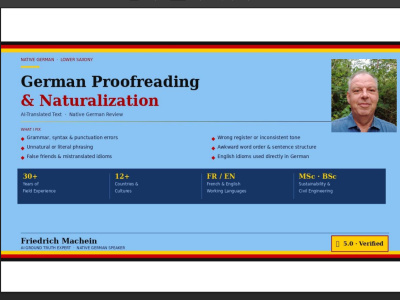 German Proofreading & Naturalization for AI-Translated Text