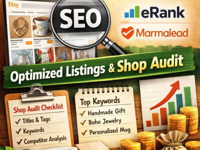 Boost Etsy Sales Fast with SEO Optimized Listings & Shop Audit