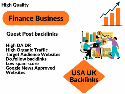 SEO backlinks through guest posting on business and finance sites