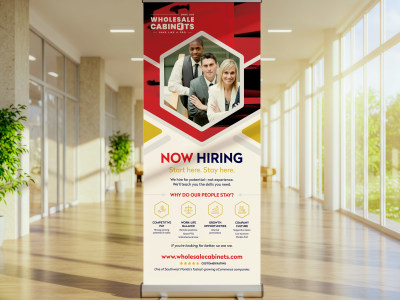A creative roll up banner / billboard design