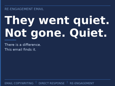 A re-engagement email that wins back cold subscribers.