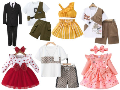 Kids and baby clothing tech pack apparels designs for kids,baby tech pack