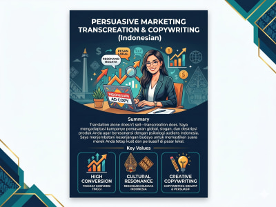 Persuasive Marketing Transcreation & Copywriting (Indonesian)