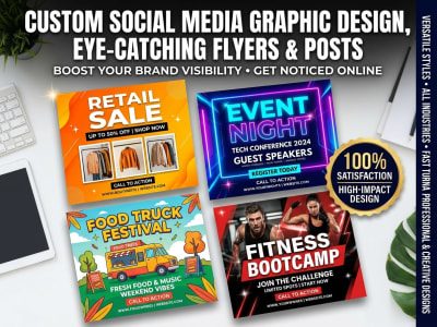 A High-Conversion Flyers & Social Media Kits: Custom Design for Any Niche