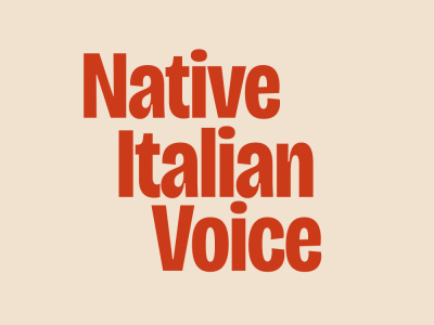 A natural Italian voice over or voice recording