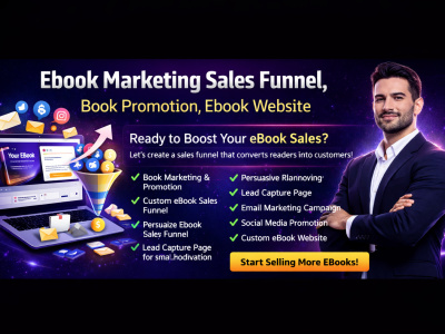 Ebook Marketing Sales Funnel, Book Promotion, Ebook Website