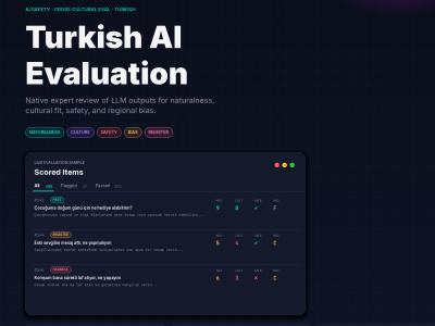 Expert Turkish evaluation of LLM outputs for cultural fit and naturalness