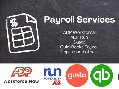 The payroll processed in adp, gusto and quickbooks