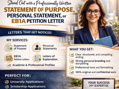 Write or edit your SOP, personal statement or EB1A petition letter