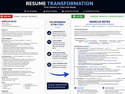 An ATS-optimized, interview-ready resume that gets you more interviews