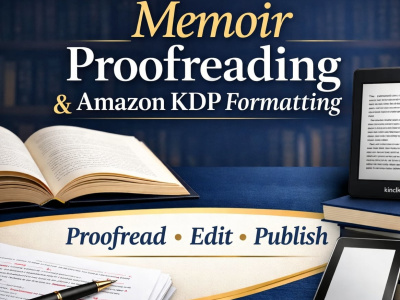 A Proofread Memior, Amazon Kindle eBook Editing & KDP Paperback Formatting
