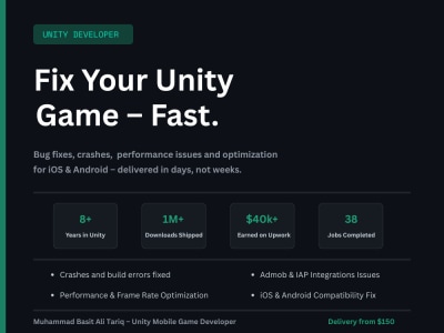 Bug fixes and performance optimization for your Unity mobile game