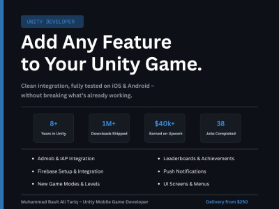 A new feature added to your existing Unity mobile game