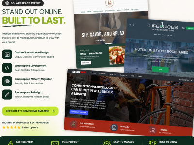 Squarespace designer | Squarespace Developer | Squarespace 7 to 7.1| Square