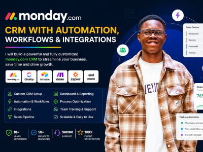 Monday.com CRM with automation workflows and integrations