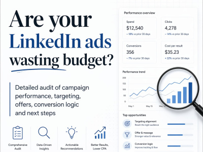 LinkedIn ads audit to assess wasted spend & improve results