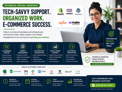 💻 Technical Virtual Assistant for E-Commerce Businesses