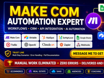 API Integration & Workflow Automation with Make.com | Upwork