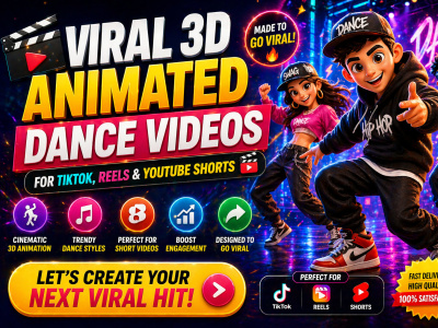Viral Cinematic 3D Hip-Hop Dance Videos for Social Media Engagement