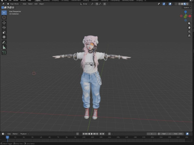 A custom VRChat avatar, furry avatar anime and Live2d model