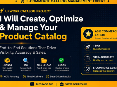 I will create, optimize, and manage your Amazon product catalog end-to-end