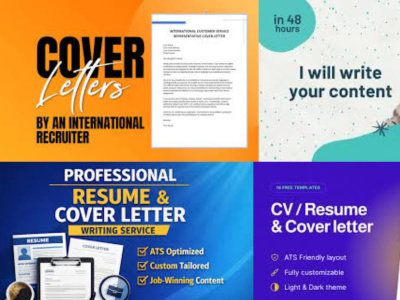 Write professional ATS-friendly resume, CV, and cover letter