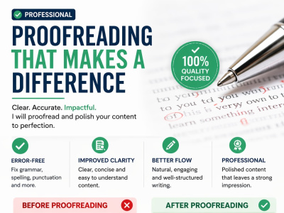 A clear and error-free Tamil or English content proofreading