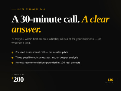 A 30-Minute AI Business Assessment with a Clear Recommendation