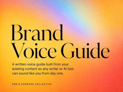 A brand voice guide that makes your content sound like you