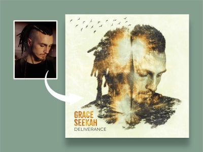 A custom, artistic album cover designed from your artist or band photo
