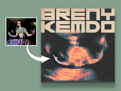 A custom, artistic album cover designed from your artist or band photo