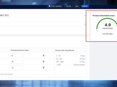 Alibaba product listing and bulk product upload