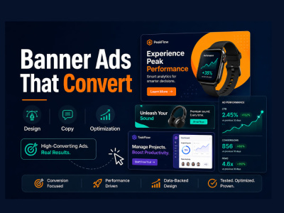 An attractive banner ads