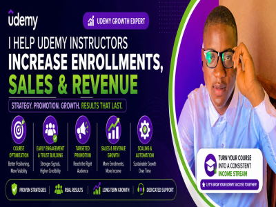 Increase Udemy course management revenue and sales growth and enrollments