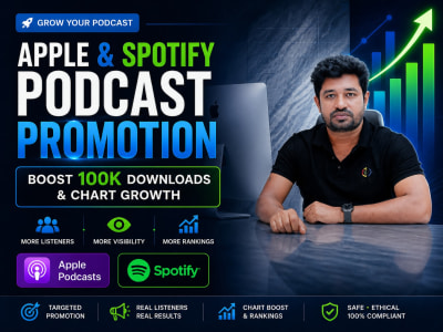 Apple & Spotify Podcast Promotion to Boost 100K Downloads and Chart Growth