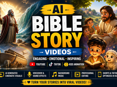 AI animated Bible stories, children’s story videos for your YouTube channel