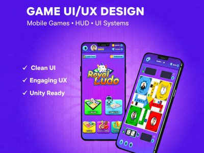Professional game UI UX design for mobile games
