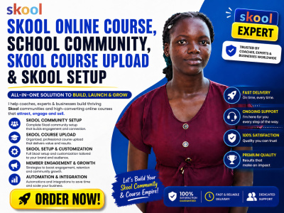 Skool Online Course Skool Community, Skool Course Upload Skool Setup, Skool