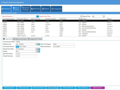 MS Access Inventory System for IT Devices (Custom-Built Solution)