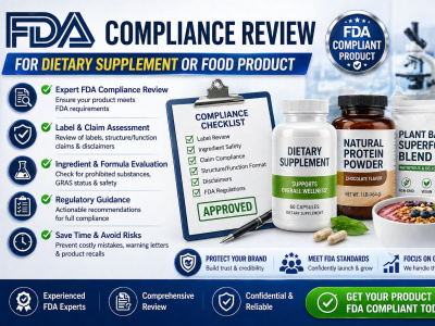 FDA Compliance Review for Dietary Supplement or Food Product