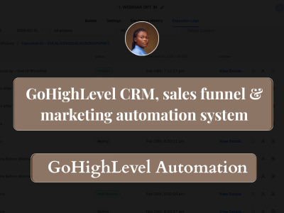 GoHighLevel CRM, sales funnel & marketing automation system