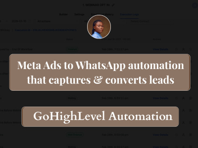 A Meta Ads to WhatsApp automation that captures & converts leads