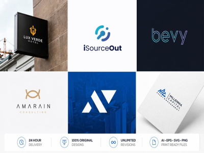 Minimal Modern Business Logo Design for Brands